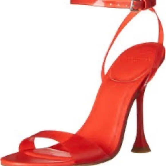 Marc Fisher Red Calisty Strappy Heeled Sandal Open Toe Size 7 - Picture 2 of 9